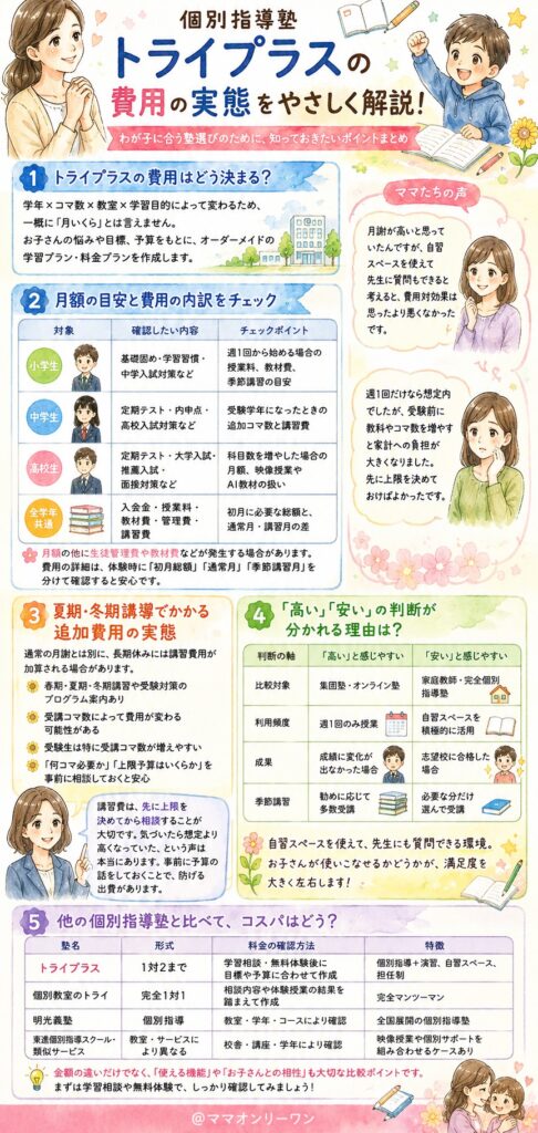トライプラスの料金は、実際どのくらいかかるの？