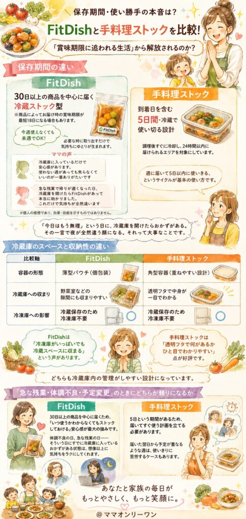 FitDishと手料理ストック 保存期間・使い勝手の本音は?「賞味期限に追われる生活」から解放されるのか?