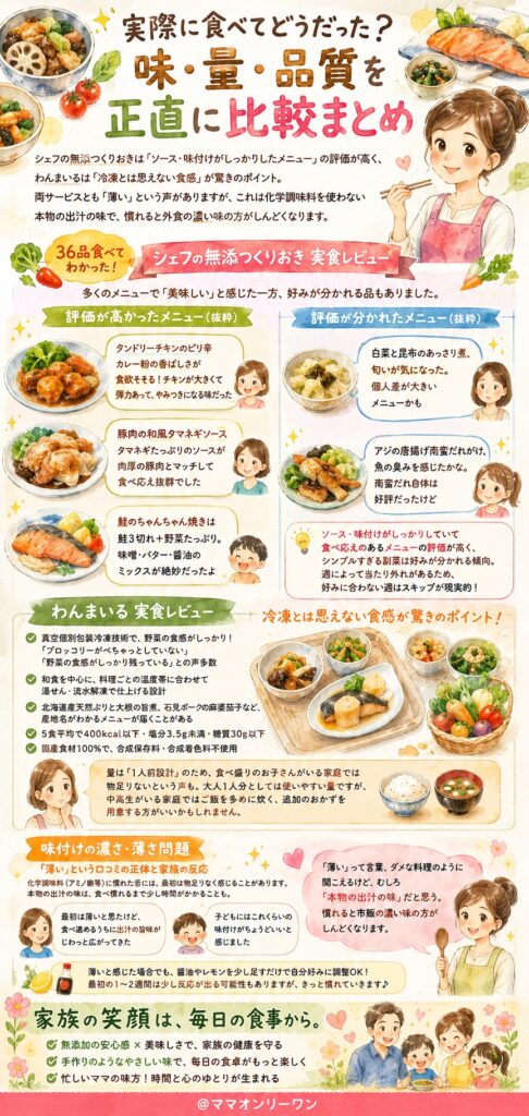 わんまいるとシェフの無添つくりおき 実際に食べてどうだった？｜味・量・品質を正直に比較まとめ