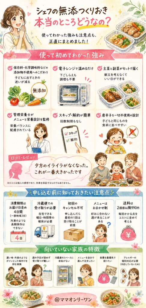 シェフの無添つくりおき、本当のところどうなの？
