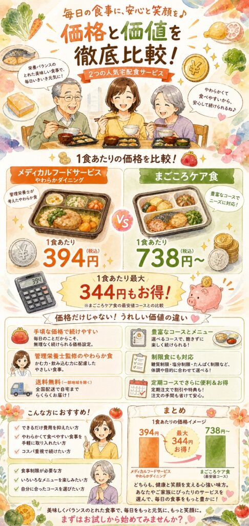 料金・コストはどちらが納得できる?家族のために使う費用の比較