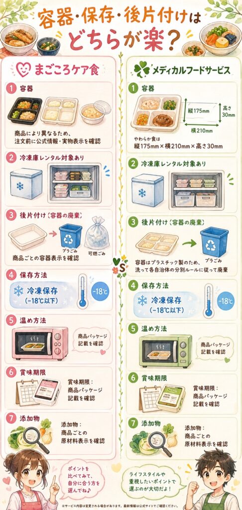 容器・保存・後片付けはどちらが楽?毎日のことだから地味に大事な比較