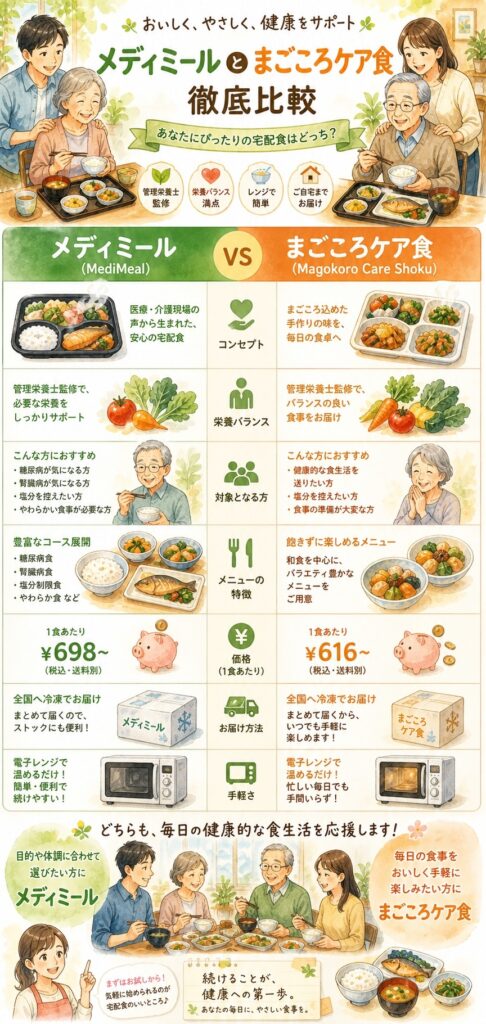 メディミールとまごころケア食 注文前に確認すべきことは？後悔しないチェックリスト
