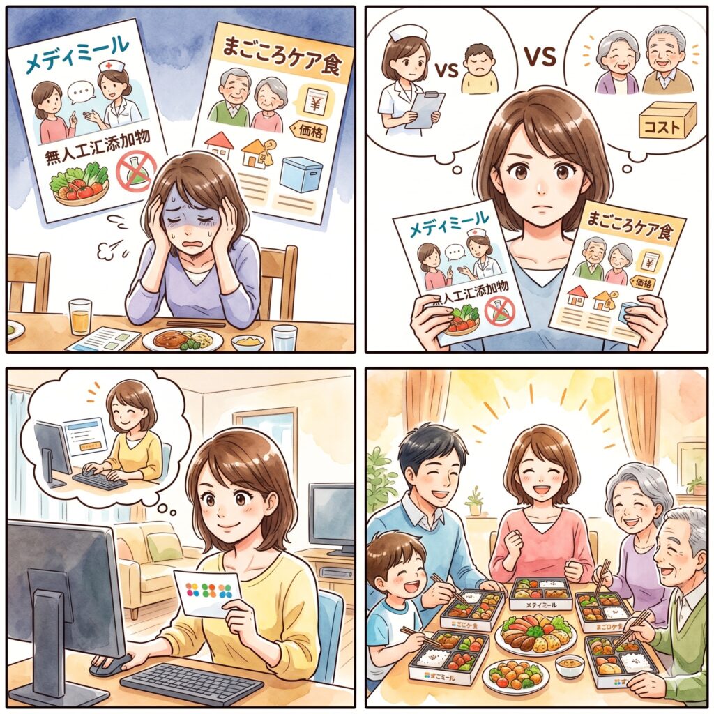 まとめ：メディミールとまごころケア食の違いを徹底比較｜高齢の親・制限食・コスパで選ぶ宅配弁当の正解
