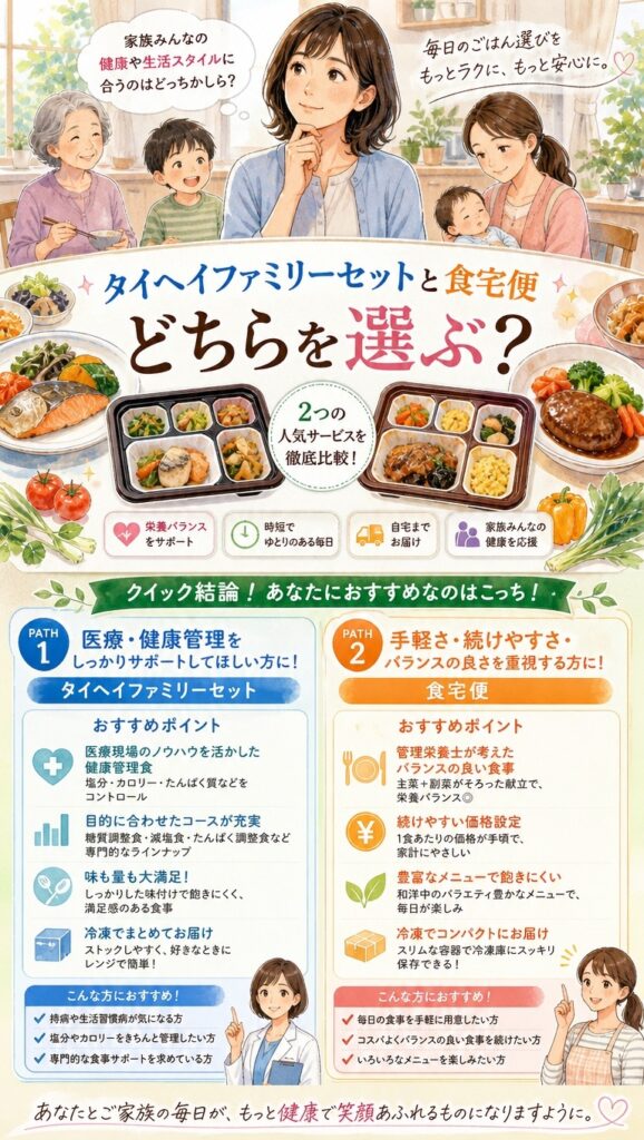 タイヘイと食宅便、結局どちらを選ぶべき？