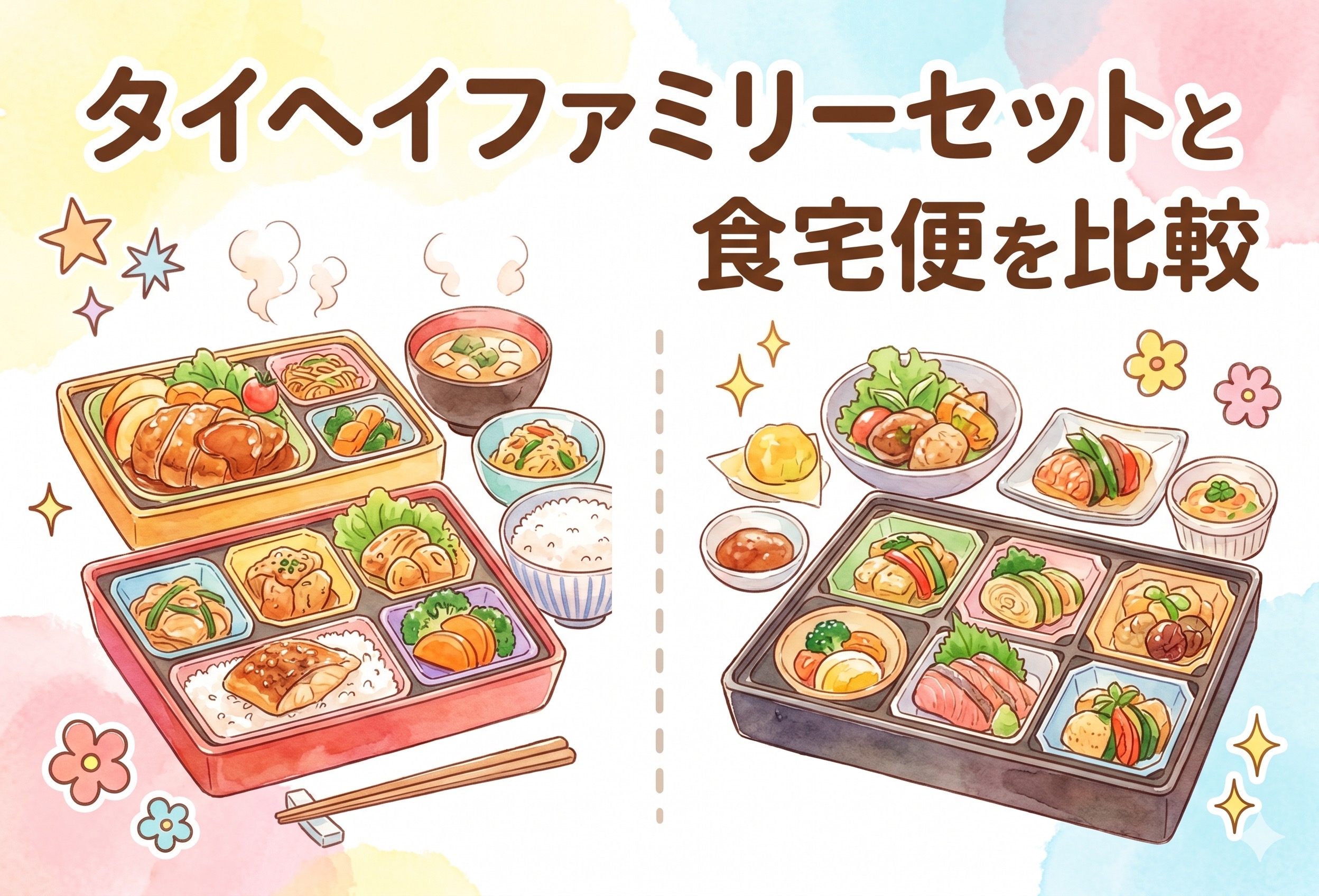 タイヘイファミリーセットと食宅便を比較｜栄養管理・介護・忙しいママ、目的別に選ぶ宅配食の正解