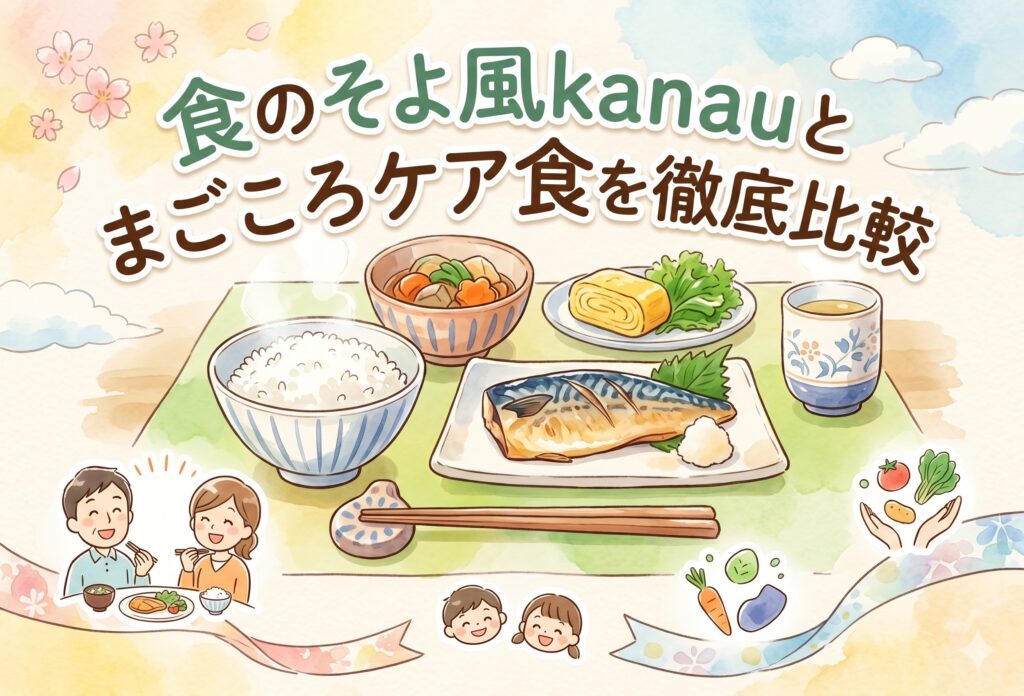 【失敗しない選び方】食のそよ風kanauとまごころケア食を徹底比較｜味・料金・合う人の違い