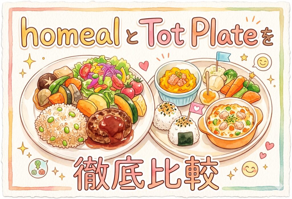 homealとTot Plateを徹底比較｜幼児食宅配どちらが合う？添加物・価格・使いやすさを確認