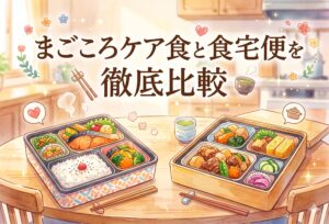 まごころケア食と食宅便を徹底比較｜味・料金・制限食の違いと後悔しない選び方