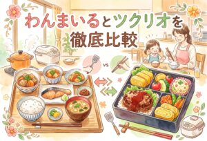 わんまいるとツクリオを徹底比較｜冷凍と冷蔵、共働き家庭に合う宅配食の正しい選び方