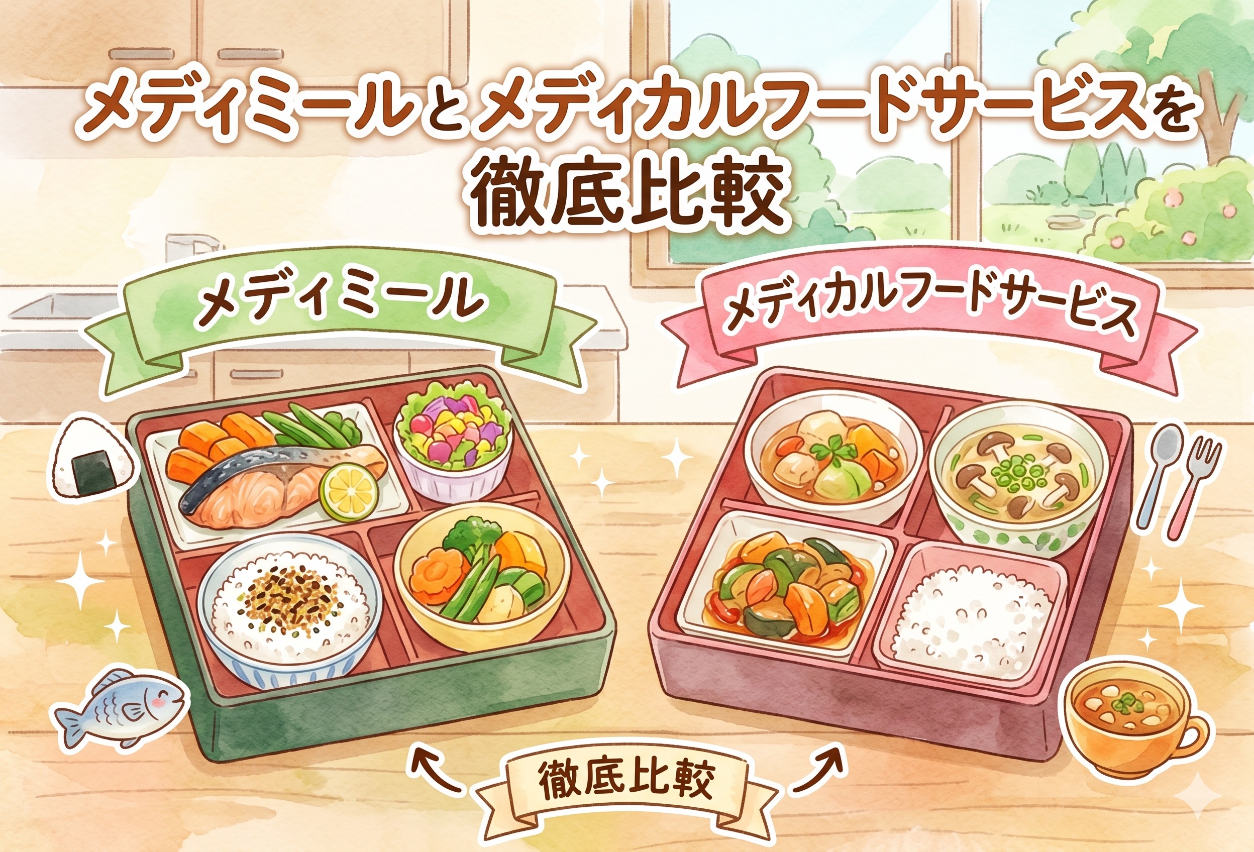 メディミールとメディカルフードサービスを徹底比較｜やわらか食・制限食・送料まで全部チェック