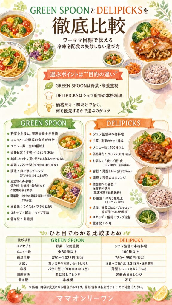 GREEN SPOONとDELIPICKS そもそも「目的」が違う2つのサービス、どう選ぶべき？