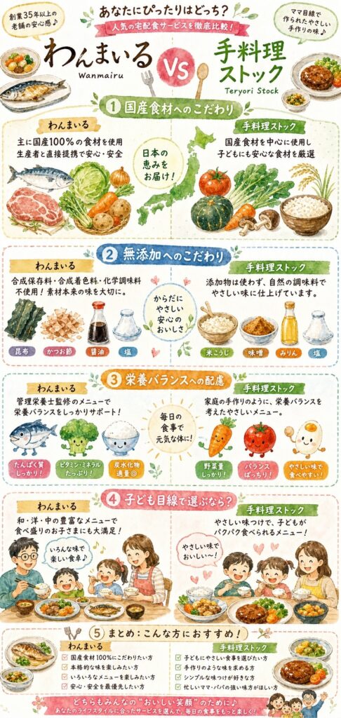 食材と添加物へのこだわりはどう違う?