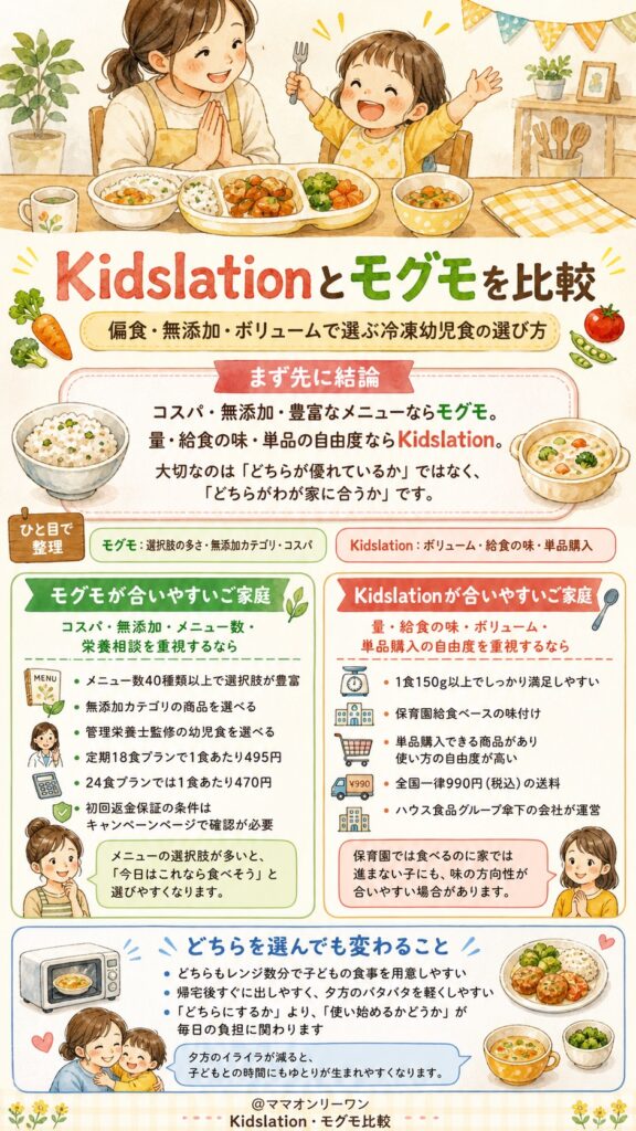 Kidslationとモグモ、どちらがあなたのご家庭に合うのか？