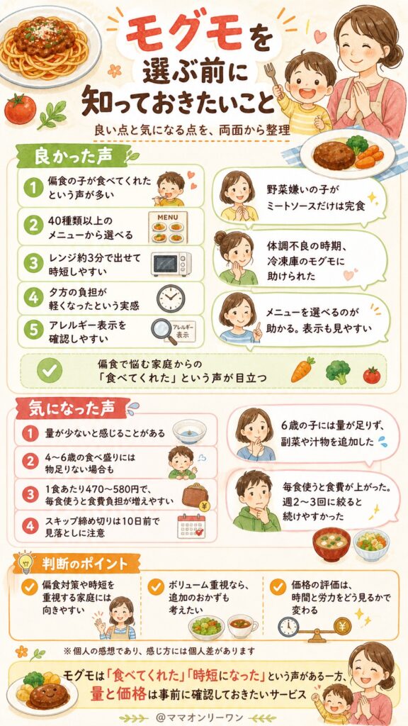 モグモを選んで後悔しないために知っておくべきことは？