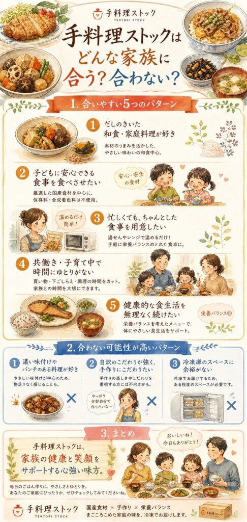 手料理ストックはどんな家族に合う? 合わない?