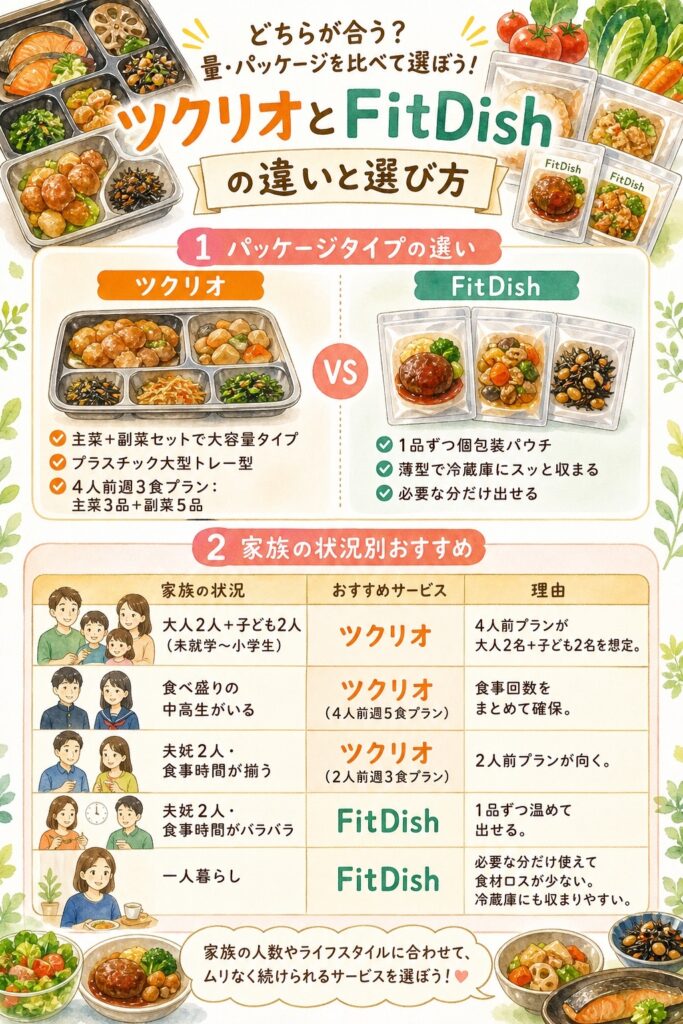 量とパッケージはどう違う？家族まとめ型vs1品ずつ