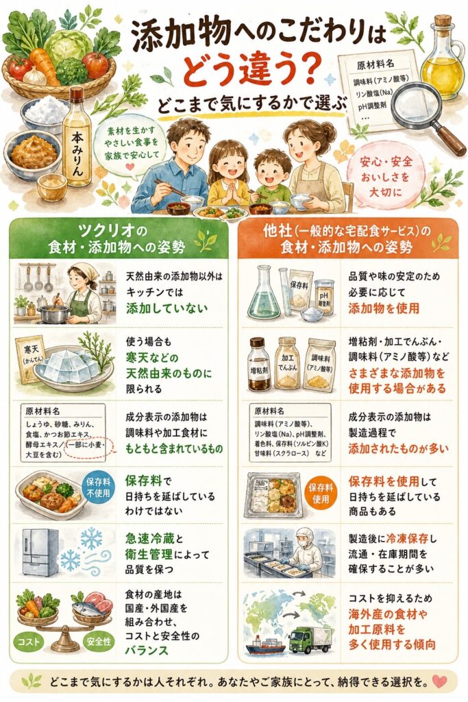 添加物へのこだわりはどう違う？どこまで気にするかで選ぶ