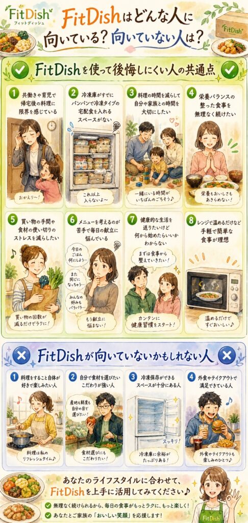 FitDishはどんな人に向いている？向いていない人は？