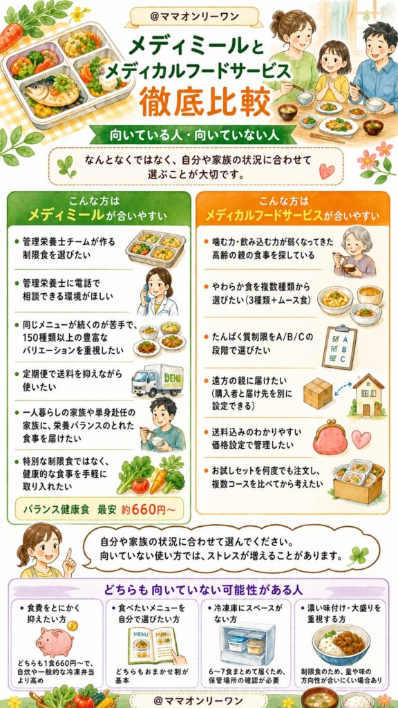 メディミールとメディカルフードサービス 向いている人・向いていない人は？ここを外すと後悔する