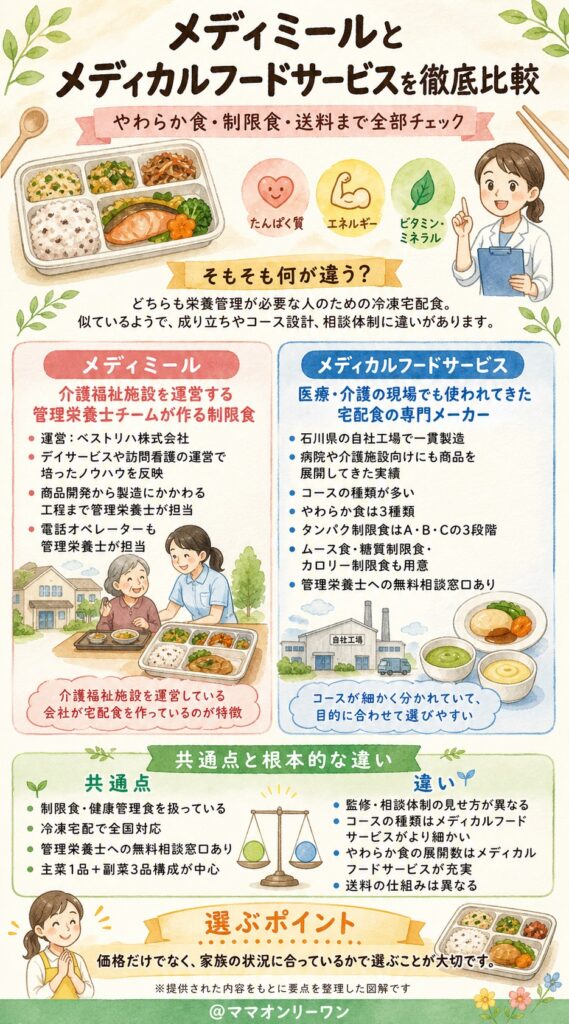 メディミールとメディカルフードサービス そもそも何が違うのか？2つのサービスの成り立ちと特徴