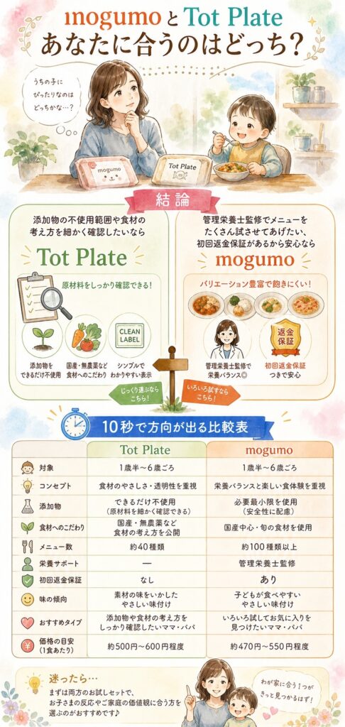 モグモとTot Plateは、あなたに合うのはどっち？