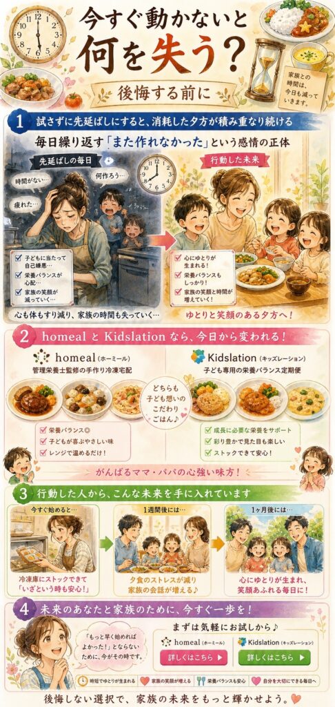 今すぐ動かないと何を失う？後悔する前に