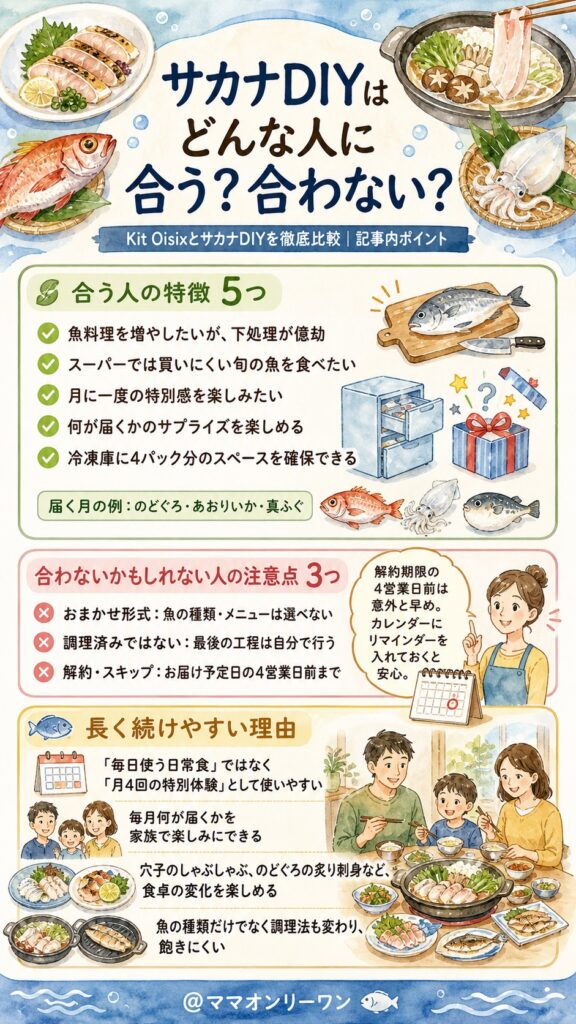 サカナDIYはどんな人に合うの?合わない人は?
