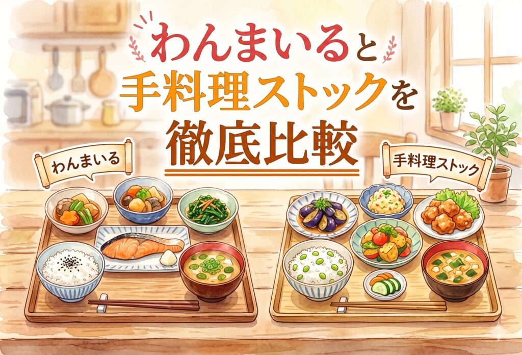 わんまいると手料理ストックを徹底比較｜冷凍か冷蔵か、子育て家庭にはどちらが向いているか