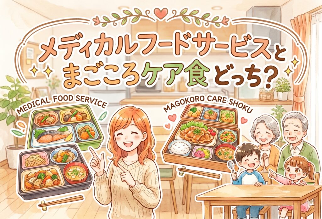 メディカルフードサービスとまごころケア食どっち？｜やわらか食・制限食・コスパを全項目で徹底比較