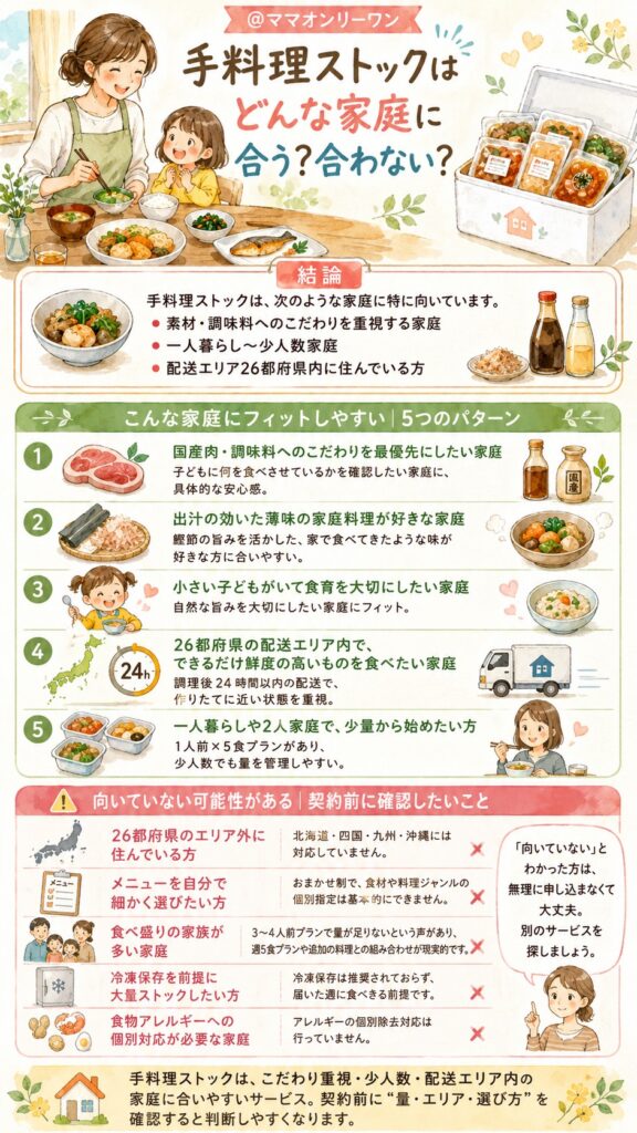 手料理ストックはどんな家庭に合う?合わない?