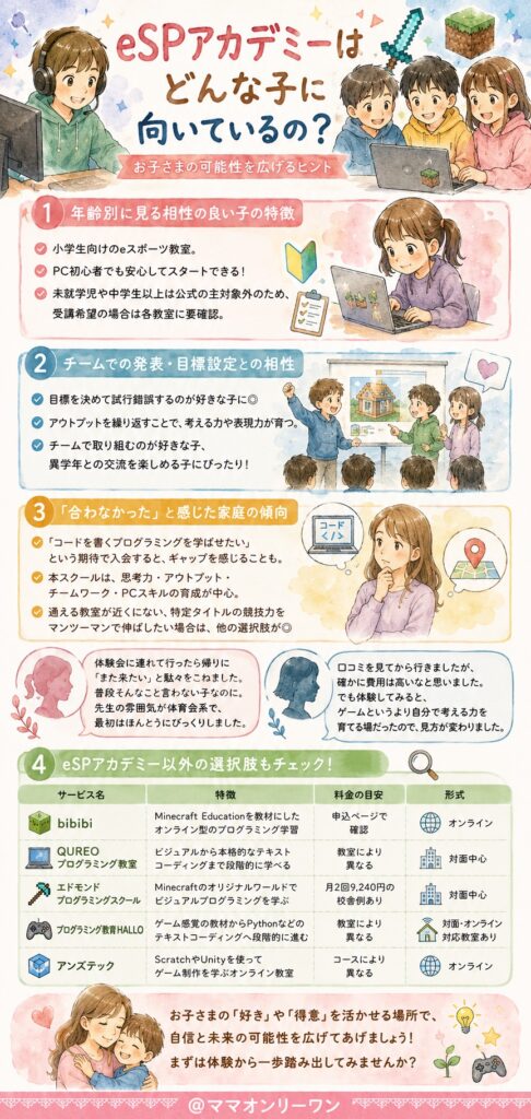 eSPアカデミーとゲムトレ どんな子供がeSPアカデミーに向いているの?