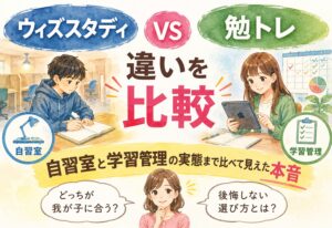 ウィズスタディと勉トレの違いを比較｜自習室と学習管理の実態まで比べて見えた本音
