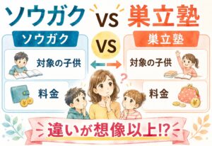 ソウガクと巣立塾を比べたら対象の子供と料金の違いが想像以上でした