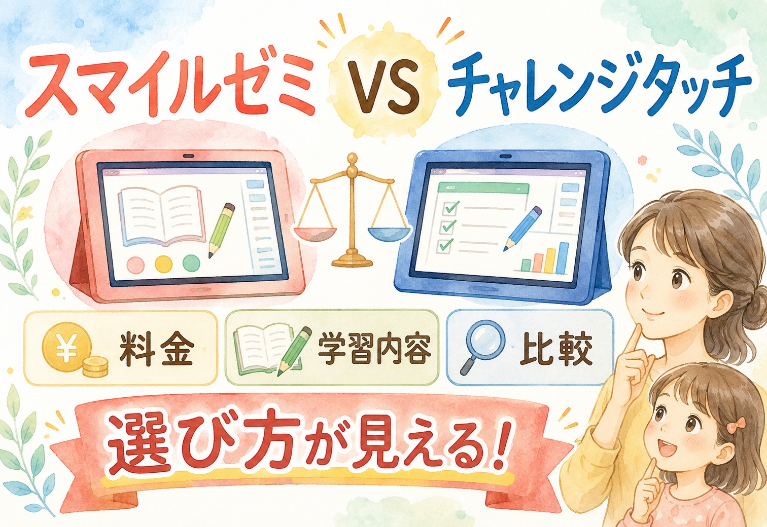 スマイルゼミとチャレンジタッチ、料金と学習内容を比べたら選び方が見えました
