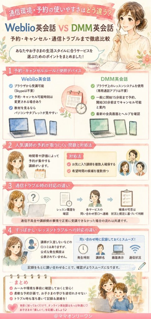 通信環境・予約の使いやすさはどう違う?