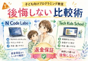 N Code LaboとTech Kids School、返金保証まで知って選ぶと後悔しない比較術