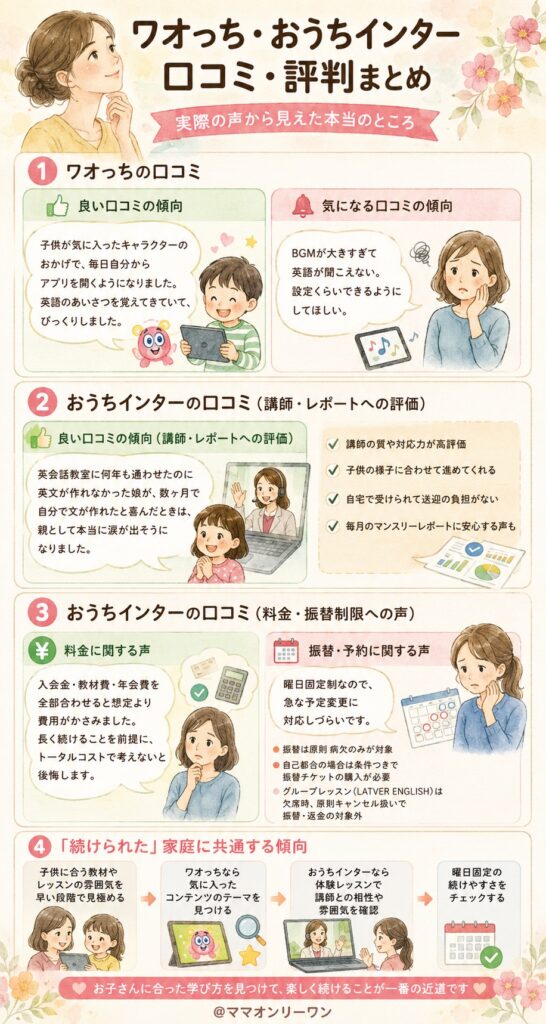 ワオっち!イングリッシュスクールとおうちインター 口コミ・評判をまとめると、実際どうなの?