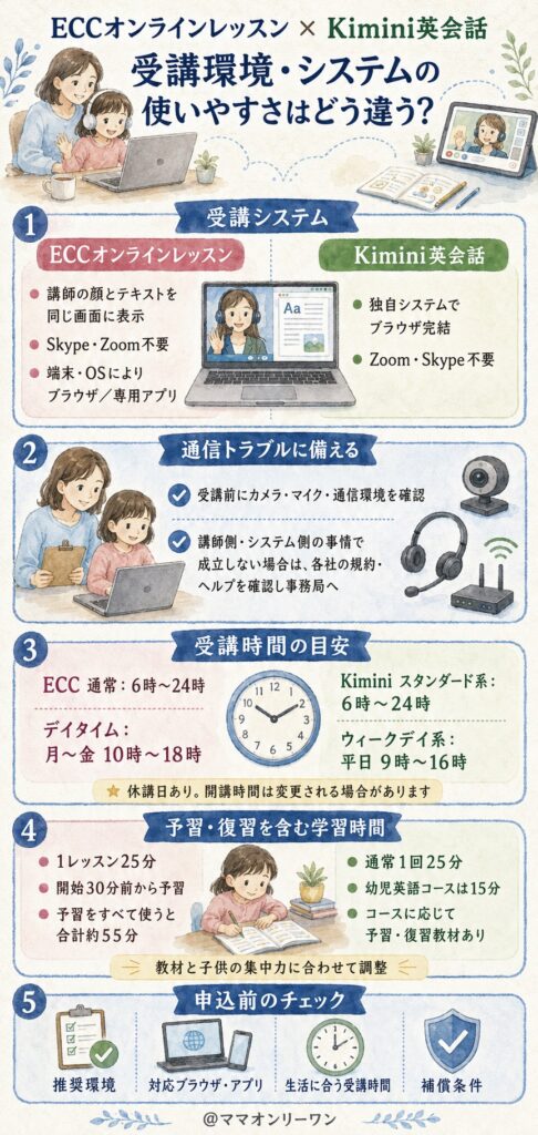 受講環境・システムの使いやすさはどう違う?