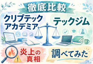 クリプテックアカデミアとテックジムを徹底比較!炎上の真相まで調べてみた