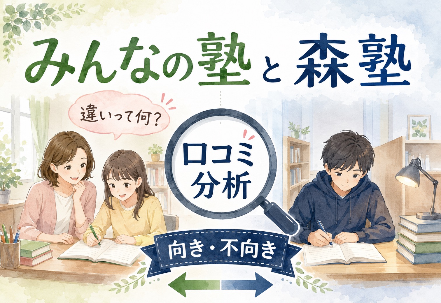 みんなの塾と森塾の違いって何?口コミ分析で見えた向き不向きが意外でした