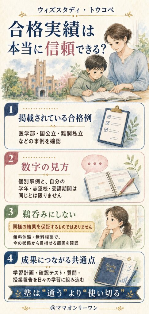 ウィズスタディとトウコベ 合格実績は本当に信頼できる?