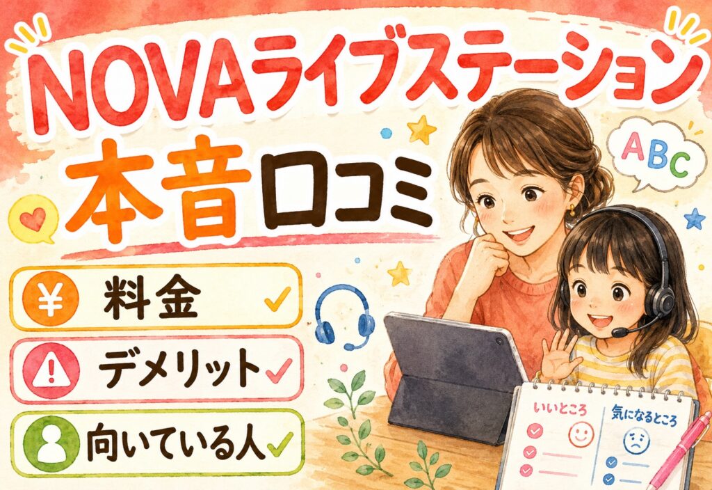 NOVAライブステーション利用者の本音口コミ！料金・デメリット・向いている人を全部まとめてみた