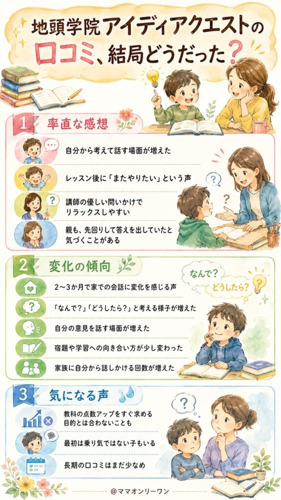 地頭学院アイディアクエストの口コミ、結局どうだった?