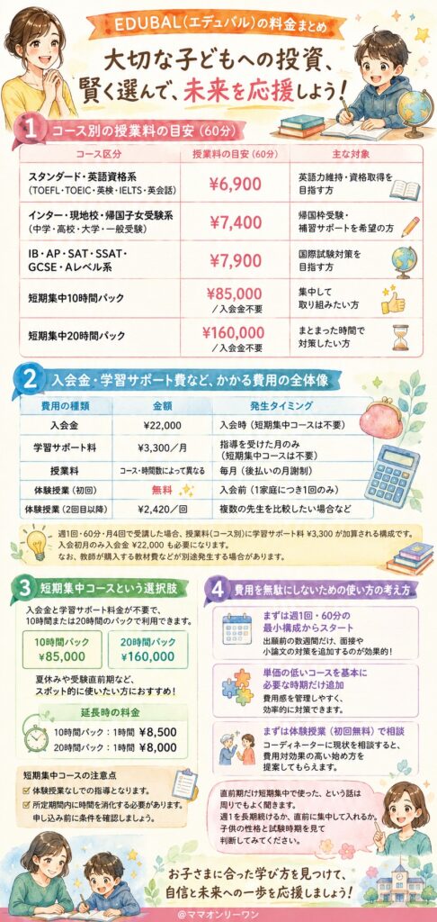 EDUBAL(エデュバル) の料金は、子供への投資として見合っているの?