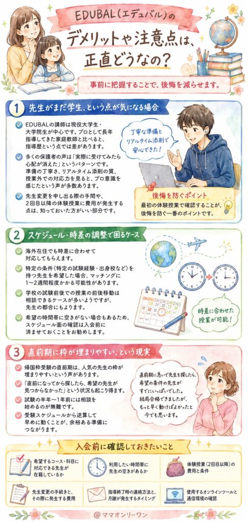 EDUBAL(エデュバル) デメリットや注意点は、正直どうなの?