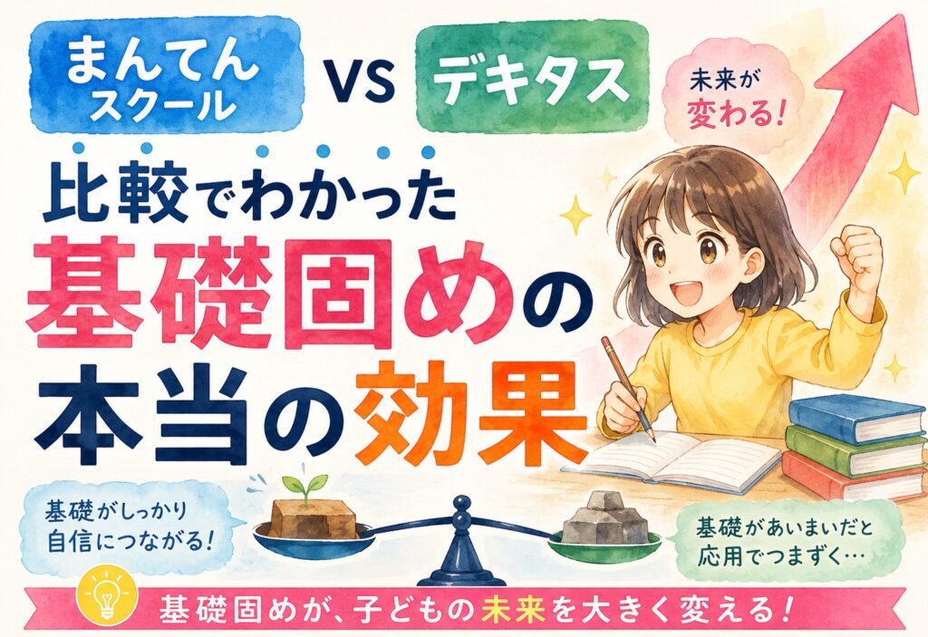 まんてんスクール、デキタスとの比較でわかった基礎固めの本当の効果