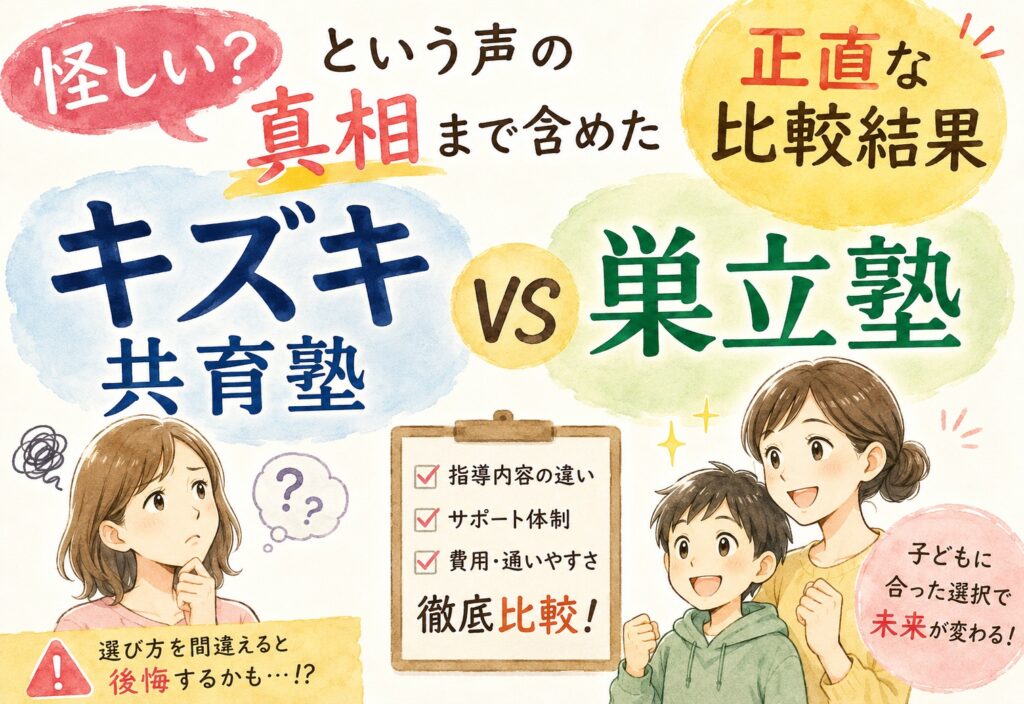 キズキ共育塾と巣立塾、怪しいという声の真相まで含めた正直な比較結果