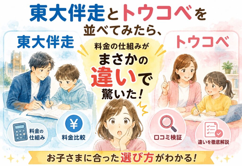 東大伴走とトウコベを並べてみたら、料金の仕組みがまさかの違いで驚いた口コミ検証