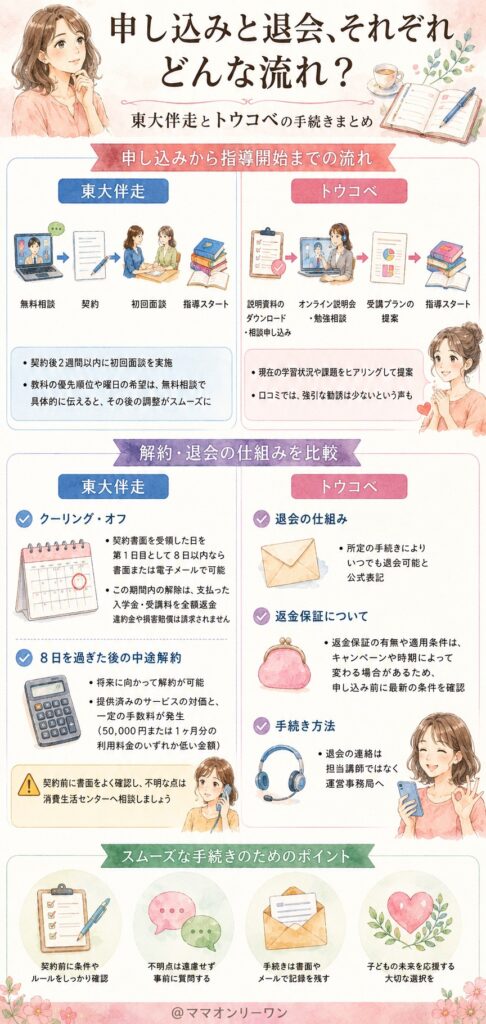 東大伴走とトウコベ 申し込みと退会、それぞれどんな流れ？